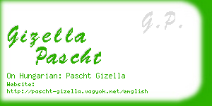 gizella pascht business card